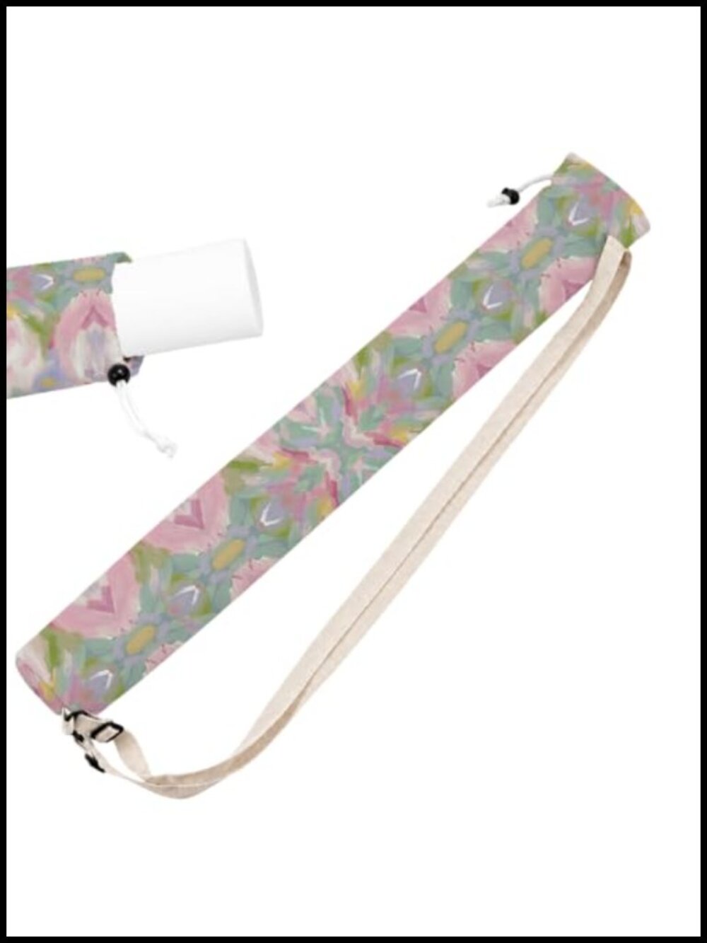 Mahjong Mat Bag with Adjustable Straps, Linen, 33.5 x 5 Inch